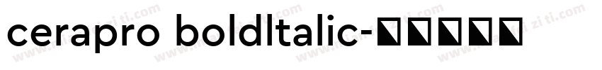 cerapro boldltalic字体转换